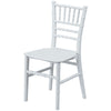 White plastic chair with a classic design on a white background