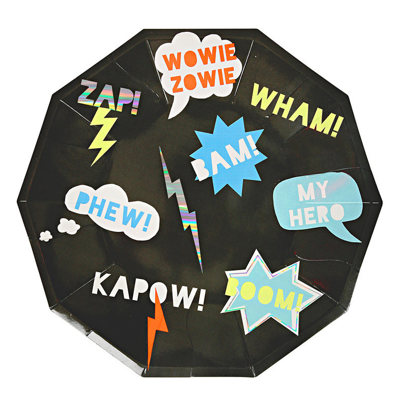 Superhero Party Plates