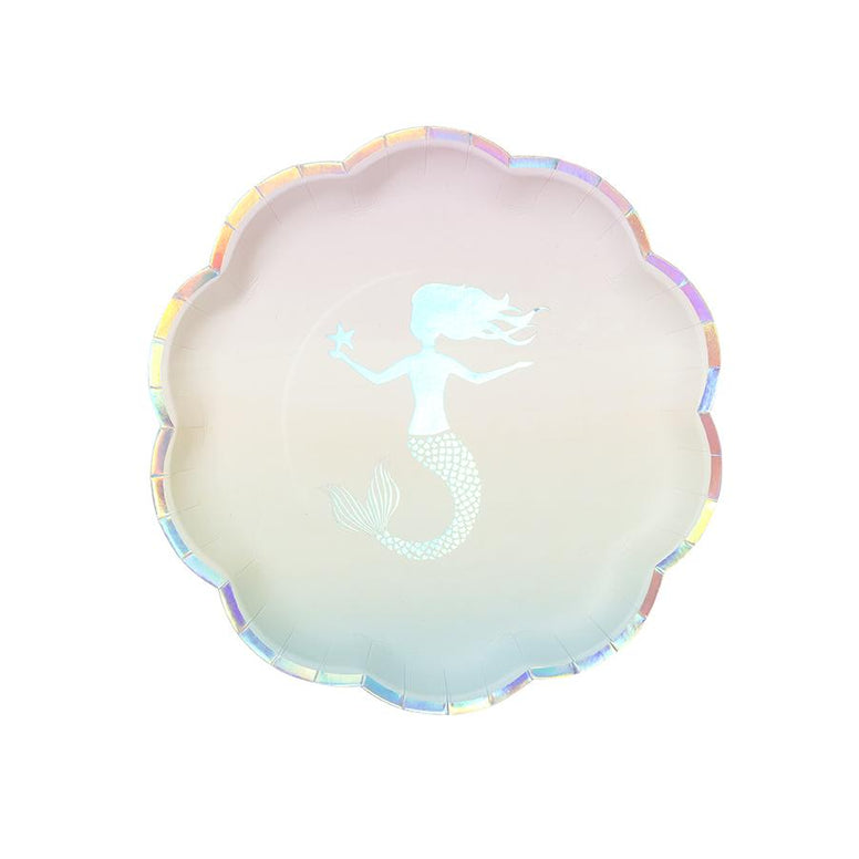 We heart Mermaid Paper Plates