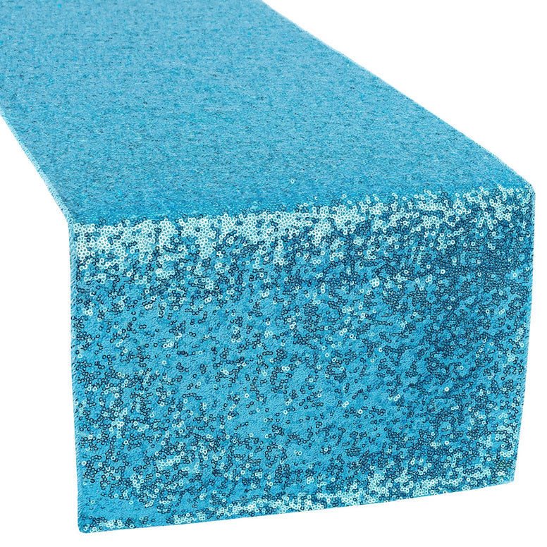 Blue Sequin Table Runner (For Hire)
